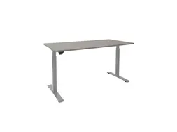 Elektrisch Verstelbaar Bureau Licht grijs 2 Motoren 160x80cm Frame Alu