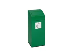 Afvalverzamelaar 45 liter 790x320x320mm sticker groen glas RAL6001