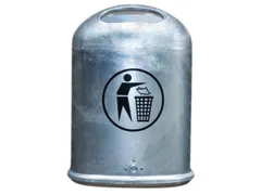 Staalplaat Afvalemmer 45 Liter Ovale Opening Veerklep Verzinkt