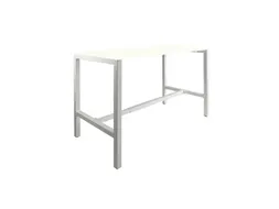 Domino Basic statafel 140x80cm 110cm Krijtwit 25mm Alu