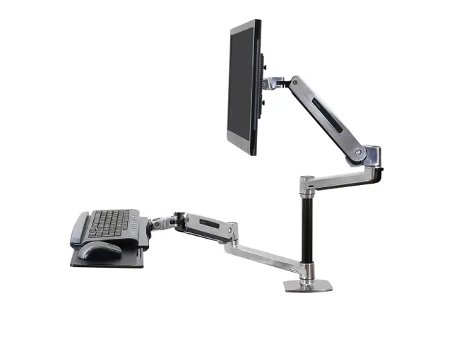 WorkFit-LX Zit Sta Bureau systeem Geborsteld Aluminium