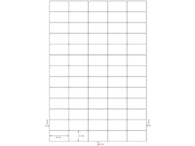 Q-Connect Multi-purpose etiketten A4 38,1x21,2mm Wit 6500 stuks