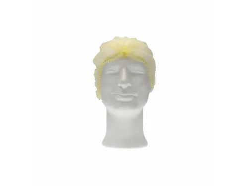 Haarnet Pp Non Woven Baret Geel 53cm 'clip Cap' maat L 1000 stuks