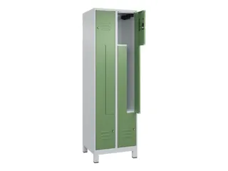 Z-garderobekast,HxBxD 1950x600x500mm,vak B 150/300mm,cil.-slot,voeten - 2