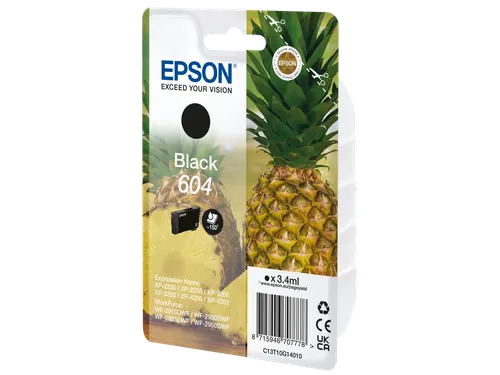 Epson 604, Zwart, 3,4 ml, 1 stuk(s), Enkele verpakking