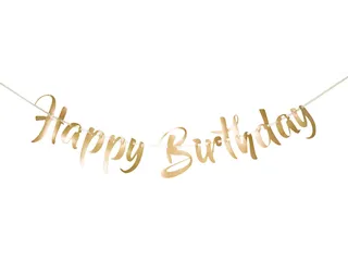 Happy Birthday Letterslinger Goud 1m - 2