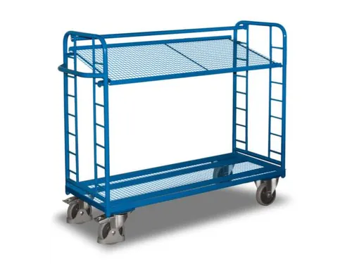 Bijzetwagen 2 Etages 400kg Laadvlak 1570x637mm Draadgaas