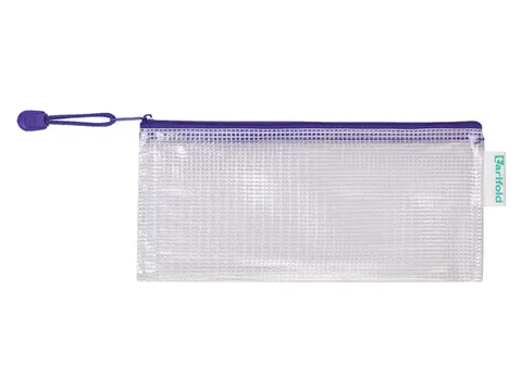 Opbergtas Tarifold met rits 250x115mm PVC blauw