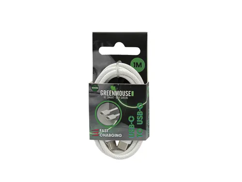 Kabel Green Mouse USB-C to USB-C data Woven 1m blisterverpakking