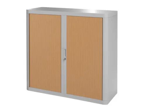 Roldeurkast HxBxD 1040x1100x415mm 2 Oh Romp Grijs Front Beuken