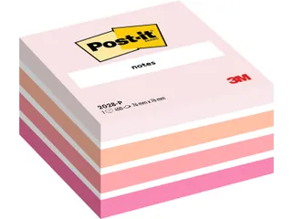 Memoblok 3M Post-it 2028 76x76mm kubus pastel roze - 3