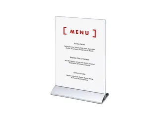 Menukaarthouder IEZZY staand A4 aluminium voet - 1