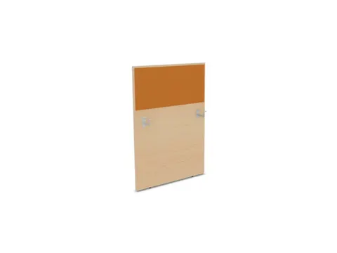 baliepaneel,v. bureau,aanbouw links,B 800mm,NE-esdoorn,BN3005-geel