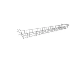 kabelbak,v. bureau,HxBxD 70x1400x160mm,v. tafel B 1800mm,zilverkleurig - 1