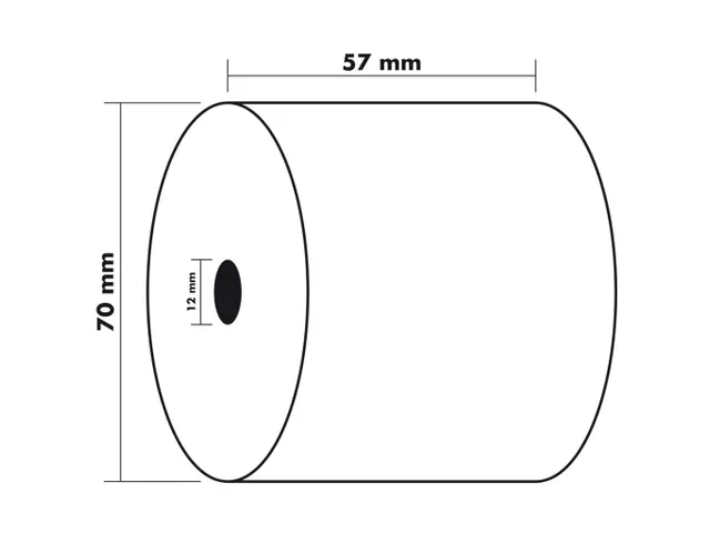 Rekenrollen voor rekenmachines 57mm breed 57x70x12mm