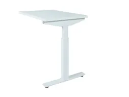 Linesto Plus Aanbouw hoogte instelbaar 120x60cm Krijtwit, T-poot Wit