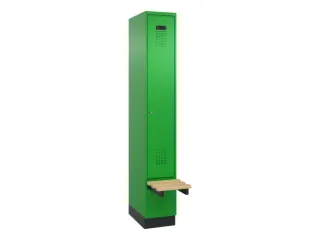 locker met bank,HxBxD 1950x300x815mm,1vak,vak B 300mm,cilinderslot - 2