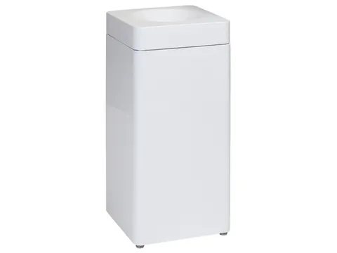 afvalbak,zelfblussend,40l,HxBxD 760x350x350mm,kop wit,romp metaal wit