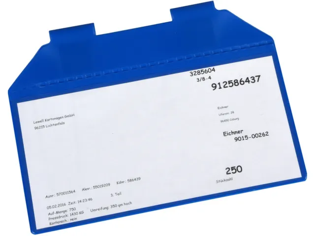 insteekhoes,DIN A6,liggend,HxB 105x215mm,m. magneet,kunststof,blauw