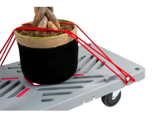 duwbeugelwagen,draagverm. 180kg,laadvl. LxB 740x465mm,kunststofplaat