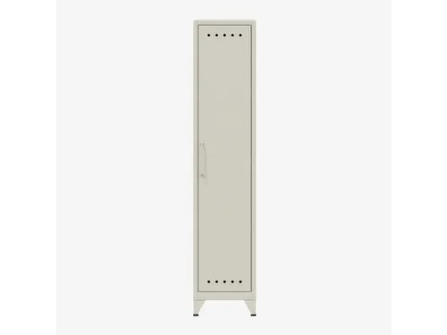 garderobekast,HxBxD 1800x380x510mm,1vak,4voeten,romp verkeerswit