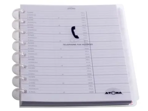 Telefoonregister Gelijnd 8-gaats A5 Wit