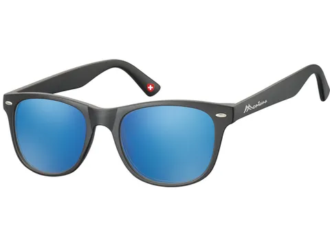 Zonnebril Montana met Revo blauw glas zwart