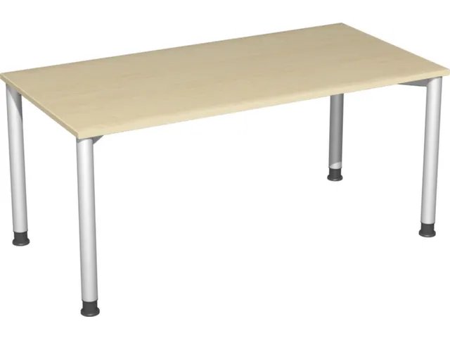 Bureau 4-Poot Hxbxd 680-800X1600X800Mm Ronde Buis Esdoorn