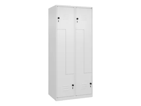 Z-garderobekast,HxBxD 1850x800x500mm,vak B 200/400mm,draaigrendel