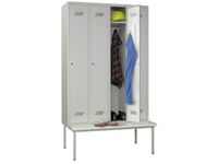 dekenkist HxBxD 2150x1200x500mm 4vak vak B 300mm RAL7035 front RAL5010