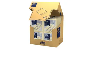 Tork 477615 Soft Dinnerservet Advanced Champagne 39x39cm 1/8 vouw - 3