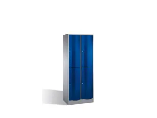 lockerkast,HxBxD 1950x770x640mm,2x2vakken,romp RAL7035,front RAL5010 - 1