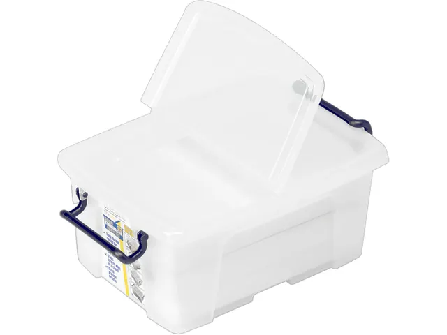 Opbergdoos 12 Liter Transparant Met Gedeelde Deksel