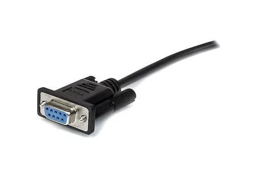 3m straight-through DB9 RS232 seriële kabel zwart M/F
