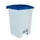 Contitop,afvalbak met pedaal 70L wit/blauw