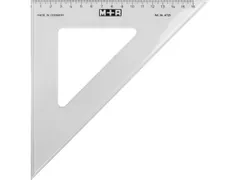 équerre Möbius & Ruppert 25cm 45gr plastique gris
