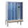locker met bank,HxBxD 1950x1200x815mm,4vak,vak B 300mm,draaigrendel