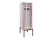 locker met bank,voor scheiding van kleding,HxBxD 2120x600x815mm,2vak