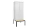 locker voor scheiding van kleding,HxBxD 2120x800x815mm,2vak