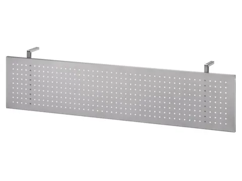 zichtscherm,v. bureau,HxB 350x1550mm,zilverkleurig