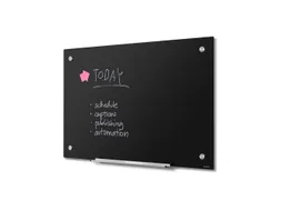 Scritto Glasbord Zwart 60x90cm met stift