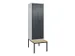 locker voor scheiding van kleding,HxBxD 2120x600x815mm,2vak