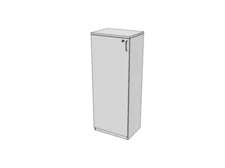 kantoorkast,HxBxD 1545x600x445mm,Bl-wit - 1