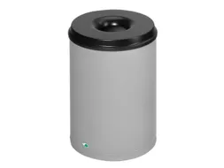 prullenmand zelfblussend 50 liter HxØ 520x375mm kop zwart zilver