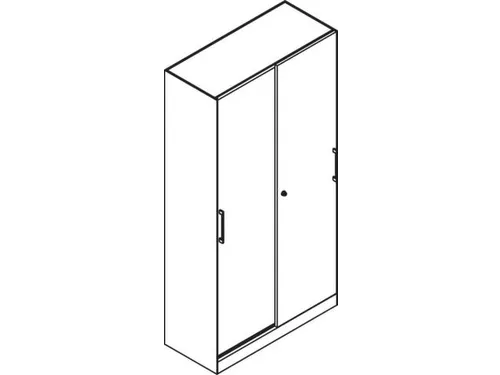 schuifdeurkast,HxBxD 1980x1200x435mm,4xStalen bodem,5 OH