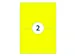 Etiket 210x148mm Fluor Geel 100 Vel