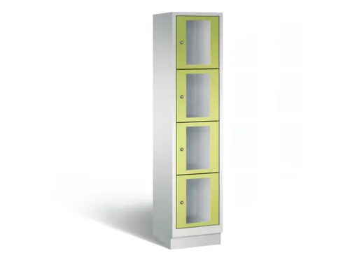 Lockerkast 1800x420x500mm 1x4 vakken Cilinderslot, Sokkel, RDS1108060