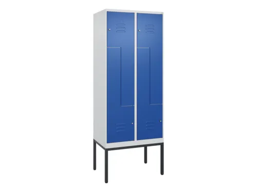 Z-garderobekast,HxBxD 2120x800x500mm,vak B 200/400mm,cil.-slot