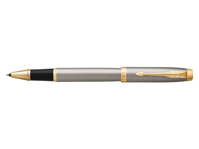 Rollerpen Parker IM Brushed metal GT Finish Fijn Zwarte inkt