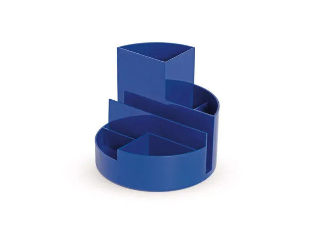 Pennenkoker MAUL roundbox 7 vakken Ø140x125mm blauw